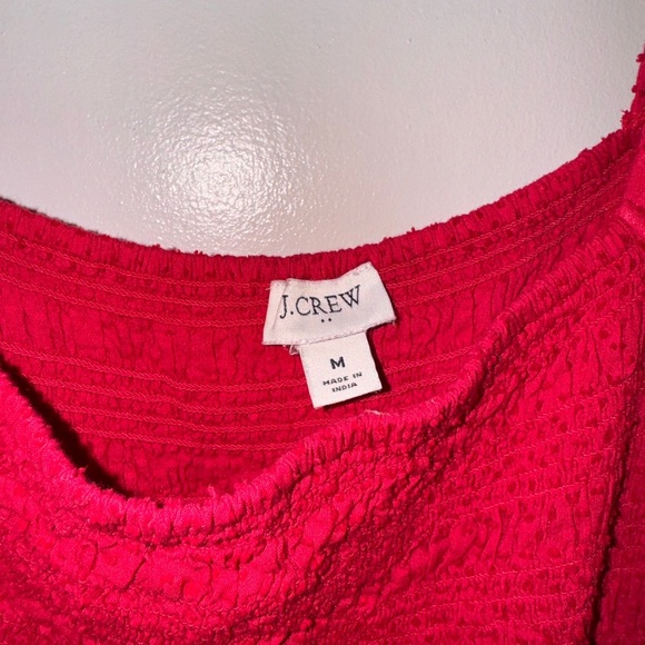 Jcrew Hot Pink Smocked Dress Medium - Picture 3 of 4